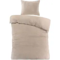 Papillon Teddy Fleece dekbedovertrek Billy - Zand - 140x220