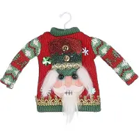 House of Seasons Kerst Ornament Sweater - L21 x B3 x H15 cm - Rood