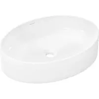 Hansgrohe wastafelblad Xuniva D, 550x400 mm, zonder gat voor kraan en zonder overloop, SMC wit, artikelnummer 61072450