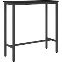 vidaXL Tafel Zwart Eiken 100 x 40 x 100,5 cm Engineered hout en staal
