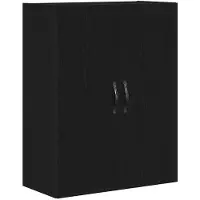 vidaXL Wandkast Zwart Eiken 69,5 x 34 x 180 cm Bewerkt hout