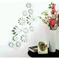 Decotix 3D Bloemen Wit (12 Stuks) - Muursticker / Muurdecoratie voor Kinderkamer / Babykamer / Woonkamer