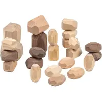 Educo Mini Rotsblokken - Stapelblokken - Houten speelgoed - Houten puzzel - Educatief speelgoed - Kinderspeelgoed - Vanaf 3 jaar