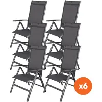 Kettler Set van 6 - Legato Curve aluminium standenstoel