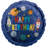 Javoli Gefeliciteerd met je verjaardag Outer Space fólia lufi 43 cm