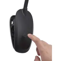 PRIOS klemlamp Harumi, zwart, oplaadbare batterij, USB, 51 cm