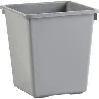 V-Part - Vierkant tapse papierbak 27 liter - Polypropylene - grijs - Prullenbak