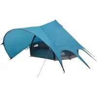 vidaXL Teepee Tent voor 5 Personen 5-persoons Blauw en Grijs