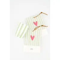 Zusss Cadeauset Koffiemok En Geurzakjes Merci Beaucoup - Cadeau Keramiek Wit / Lichtgroen / Fuchsia