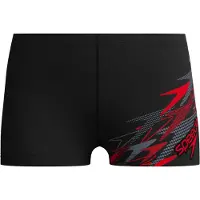 Speedo Medley Logo Aquashort Jongens Sportzwembroek - Zwart/Rood