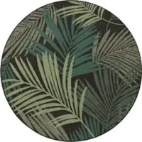 Tapis.fr Binnen- en buitenkleed Ostenza zwart 160 cm rond