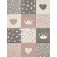 Tapis.fr Kindertapijt Kosmos roze 160 cm rond