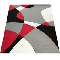 Tapis.fr Modern tapijt Diamora rood 80x300 cm