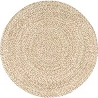 Tapis.fr Jutekleed Vibora beige 80 cm rond