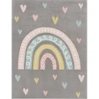 Tapis.fr Kindertapijt Ninique grijs 133 cm vierkant