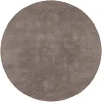 Tapis.fr Zacht kleed Solina taupe 120 cm rond