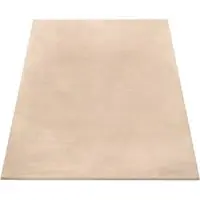 Tapis.fr Vachtkleed Fluffy zand 200 cm vierkant