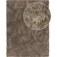 Tapis.nl Hoogpolig tapijt Silvana taupe 140x200 cm