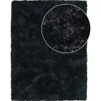Tapis.nl Hoogpolig tapijt Silvana zwart 160x220 cm