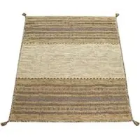 Tapis.nl Handgeweven tapijt Kilian beige 60x110 cm