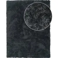 Tapis.fr Hoogpolig tapijt Silvana antraciet 60x100 cm