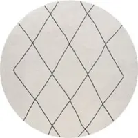 Tapis.fr Tapijt Hilal wit 200 cm rond