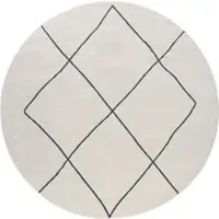 Tapis.fr Tapijt Hilal wit 160 cm rond