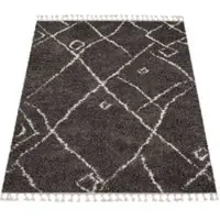 Tapis.fr Hoogpolig tapijt Oregon grijs 140x200 cm
