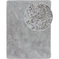 Tapis.fr Hoogpolig tapijt Silvana zilver 120x160 cm