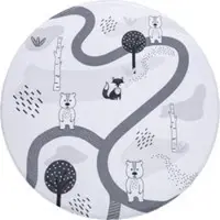 Tapis.fr Kindertapijt wasbaar Chiko wit 150 cm rond
