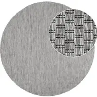 Tapis.fr Binnen- en buitenkleed Venezia grijs 160 cm rond