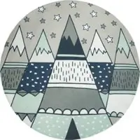 Tapis.nl Kindertapijt wasbaar Chiko grijs 120 cm rond