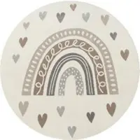 Tapis.fr Kindertapijt Ninique beige 120 cm rond