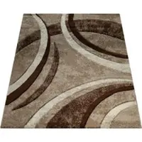 Tapis.fr Modern tapijt Bravo bruin 80x150 cm