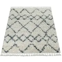 Tapis.fr Hoogpolig tapijt Nadori beige 120x170 cm