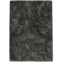 Tapis.fr Hoogpolig tapijt Milan antraciet 80x150 cm