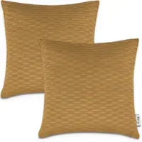 Tapis.nl Kussensloop Chino geel 45x45 cm, 2 stuks