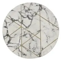 Tapis.fr Tapijt Krevor geel 160 cm rond