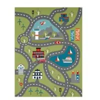 Tapis.fr Kindertapijt Bini groen 200 cm vierkant