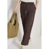 Cecil Dames High Waist straight legs broek in Loose Fit - Bruin - M