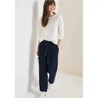 Cecil Dames High Waist straight legs broek in Loose Fit - Blauw - XS
