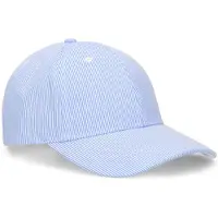 Manfield Blauw en witte gestreepte pet | Maat adult