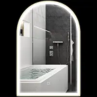 HOMCOM Badkamerspiegel - Gehard glas - 90x3x60cm - Goud