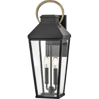 HINKLEY LED Wand Buitenlamp Dawson | 2X E27 Max 40W | Black with Burnished Bronze accent