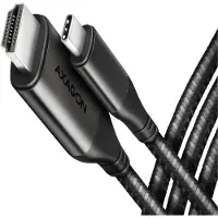 Axagon RVC-HI2MC USB-C-kabel HDMI / USB-C Aansluitkabel HDMI-A-bus 1.8 m Zwart