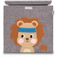 Lifeney Opbergdoos van stof voor kinderen "leeuw" met deksel, compatibel met Ikea Kallax