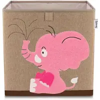 Lifeney Opbergdoos van stof voor kinderen "roze olifant", compatibel met Ikea Kallax