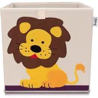Lifeney Opbergdoos van stof voor kinderen "leeuw" op lichte achtergrond, compatibel met Ikea Kallax