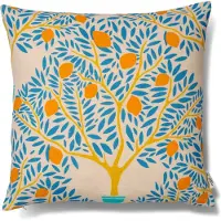 Classic collection Lemon garden kussensloop 50x50 cm Blauw