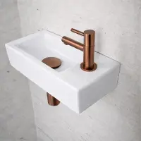 Wiesbaden Fonteinset glans wit color brons koper